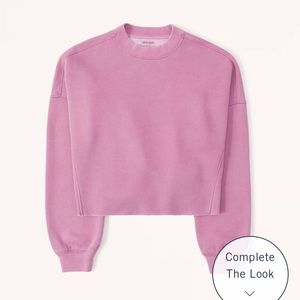 Abercrombie & Fitch Essential Mini Sunday Cutoff Crew, Pink, Small